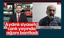 Aydınlı siyasetçi canlı yayında ağzını bantladı