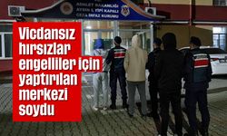 Vicdansız hırsızlar engelliler için yaptırılan merkezi soydu