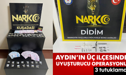 Aydın’ın üç ilçesinde uyuşturucu operasyonu: 3 tutuklama