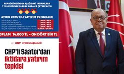 CHP’li Saatçı’dan iktidara yatırım tepkisi