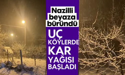 Nazilli beyaza büründü: Uç köylerde kar yağışı başladı