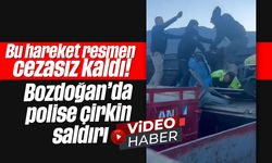Bozdoğan’da polise çirkin saldırı: Bu hareket resmen cezasız kaldı!