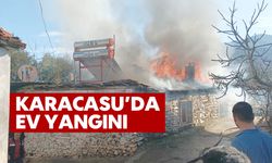 Karacasu'da ev yangını