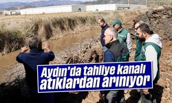 Aydın’da tahliye kanalı atıklardan arınıyor