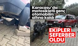 Karacasu'da motosikletli genç otomobilin altına kaldı: Ekipler seferber oldu