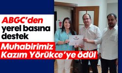 ABGC’den yerel basına destek: Muhabirimiz Kazım Yörükce’ye ödül