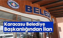 Karacasu Belediye Başkanlığından İlan