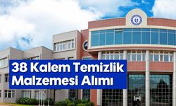 38 Kalem Temizlik Malzemesi Alımı