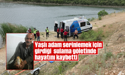 Yaşlı adam serinlemek için girdiği  sulama göletinde  hayatını kaybetti