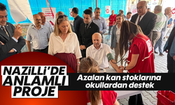 Nazilli'de anlamlı proje: Azalan kan stoklarına okullardan destek