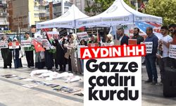 Aydın İHH, Gazze çadırı kurdu
