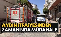 Aydın itfaiyesinden zamanında müdahale