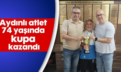Aydınlı atlet, 74 yaşında kupa kazandı