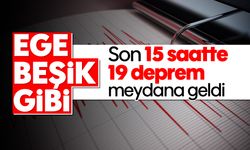 Ege Beşik gibi, son 15 saatte 19 deprem meydana geldi