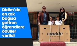 Didim’de en çok bağışçı getiren öğrencilere ödüller verildi