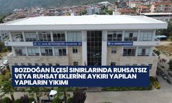 Bozdoğan İlçesi Sınırlarında Ruhsatsız Veya Ruhsat Eklerine Aykırı Yapılan Yapıların Yıkımı