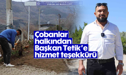 Çobanlar halkından Başkan Tetik’e hizmet teşekkürü
