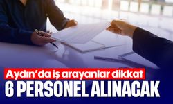 Aydın'da iş arayanlar dikkat: 6 personeli alınacak