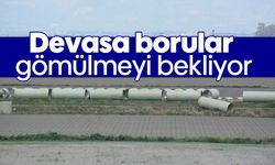 Devasa borular, gömülmeyi bekliyor