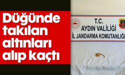 Düğünde takılan altınları alıp kaçtı