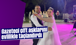 Gazeteci çift, aşklarını evlilikle taçlandırdı