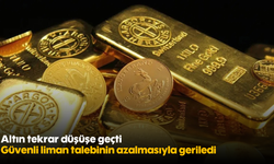 Altın tekrar düşüşe geçti: Güvenli liman talebinin azalmasıyla geriledi