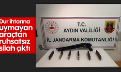 Dur ihtarına uymayan araçtan ruhsatsız silah çıktı