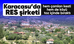 Karacasu'da RES şirketi, hem çamları kesti hem de köyü toz içinde bıraktı