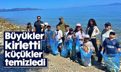Büyükler kirletti küçükler temizledi