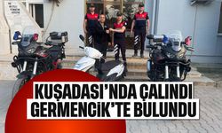 Kuşadası'nda çalınan motosiklet Germencik'te bulundu