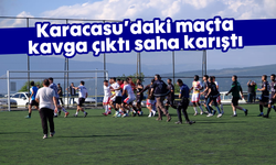 Karacasu'daki maçta kavga çıktı saha karıştı