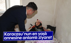 Karacasu'nun en yaşlı annesine anlamlı ziyaret