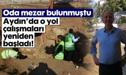 Oda mezar bulunmuştu: Aydın'da o yol çalışmaları yeniden başladı!