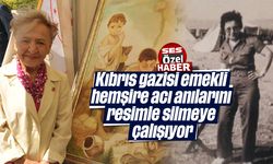 Kıbrıs gazisi emekli hemşire acı anılarını resimle silmeye çalışıyor