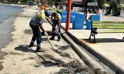 Mavişehir sahilinde temizlik çalışması yapıldı