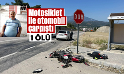 Motosiklet ile otomobil çarpıştı: 1 ölü