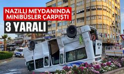 Nazilli meydanında feci kaza; 3 yaralı