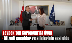 Zeybek'ten Çerçioğlu'na Övgü: Otizmli çocuklar ve ailelerinin sesi oldu