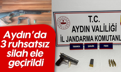 Aydın’da 3 ruhsatsız silah ele geçirildi
