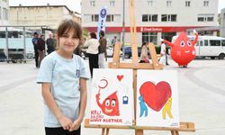 Söke’de kan bağışı kampanyasını çocuklar şenlendirdi