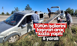 Tütün işçilerini taşıyan araç kaza yaptı; 6 yaralı