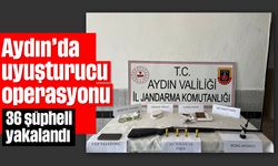 Aydın’da uyuşturucu operasyonu: 36 şüpheli yakalandı