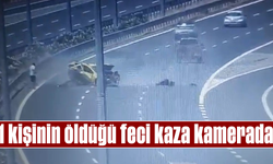 1 kişinin öldüğü feci kaza kamerada