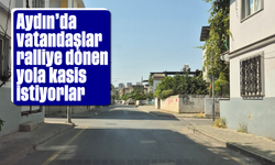 Aydın'da vatandaşlar, ralliye dönen yola kasis istiyorlar