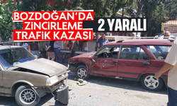 Bozdoğan'da zincirleme trafik kazası: 2 yaralı