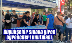 Büyükşehir, sınava giren öğrencileri unutmadı