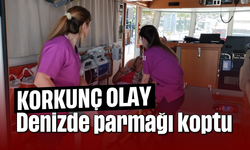 Denizde parmağı koptu