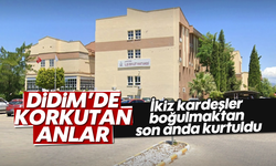 Didim'de korkutan anlar: İkiz kardeşler boğulmaktan son anda kurtuldu