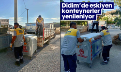 Didim’de eskiyen konteynerler yenileniyor