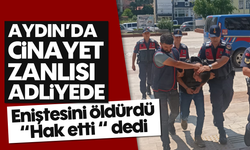 Aydın'da cinayet zanlısı adliyede: Eniştesini öldürdü, “Hak etti“ dedi